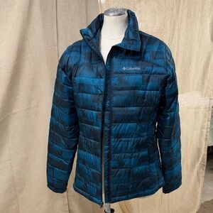 Columbia Teal and Black Quilted Jacket